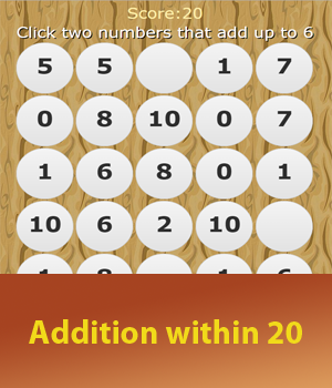 Math Game - Addition within 20
