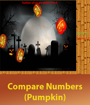 Math Game - Numbers Compare (Pumpkin) 