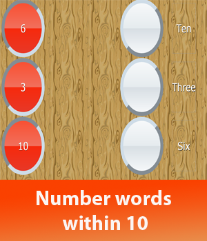 Math Game - Number words within 10