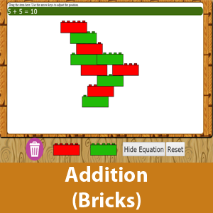 Learning Addition for kids using bricks