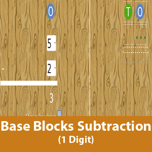 Base Blocks Subtraction (1 Digit)