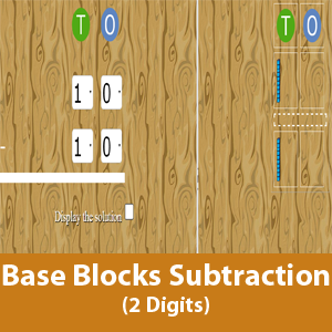 Base Blocks Subtraction (2 Digits)