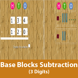 Base Blocks Subtraction (3 Digits)