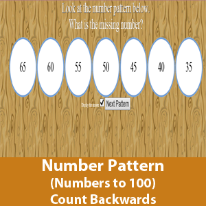 Number Pattern  -  Backwards Count