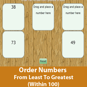 Order Numbers From Least To Greatest (Within 100)