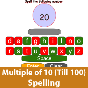 Spell Number word Multiple of 10 (Till 100)